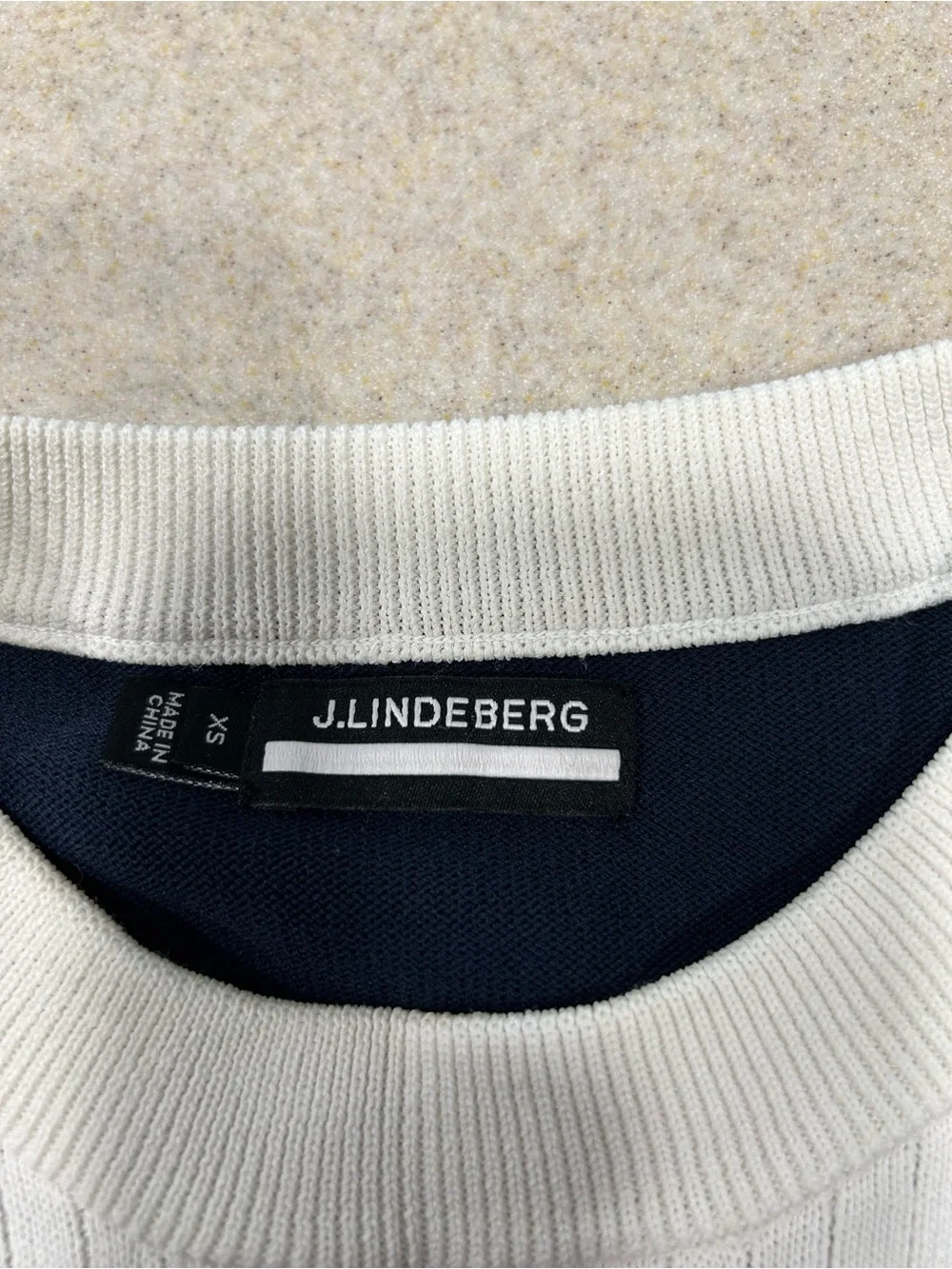 J. Lindeberg Women’s Stina Golf Sweater Navy Blue Resort Logo Classic Size XS